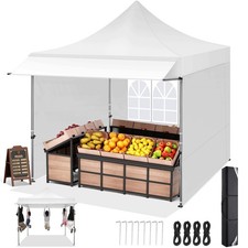 Gazebo Pieghevole 3x3m Impermeabile Tenda per Feste Robusto Gazebo da Giardino con 3 Pareti Laterali