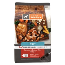 SIMPLY NOURISH Puppy Salmon and Brown Rice Dry Dog Food, 30 Pound Bag 1.33 per pound