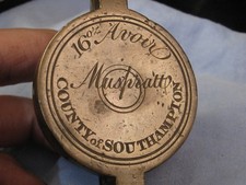 ANTIQUE BRONZE GEORGIAN CUP WEIGHTS MUSPRATT SOUTHAMPTON AVOIRDUPOIS CASE BOX