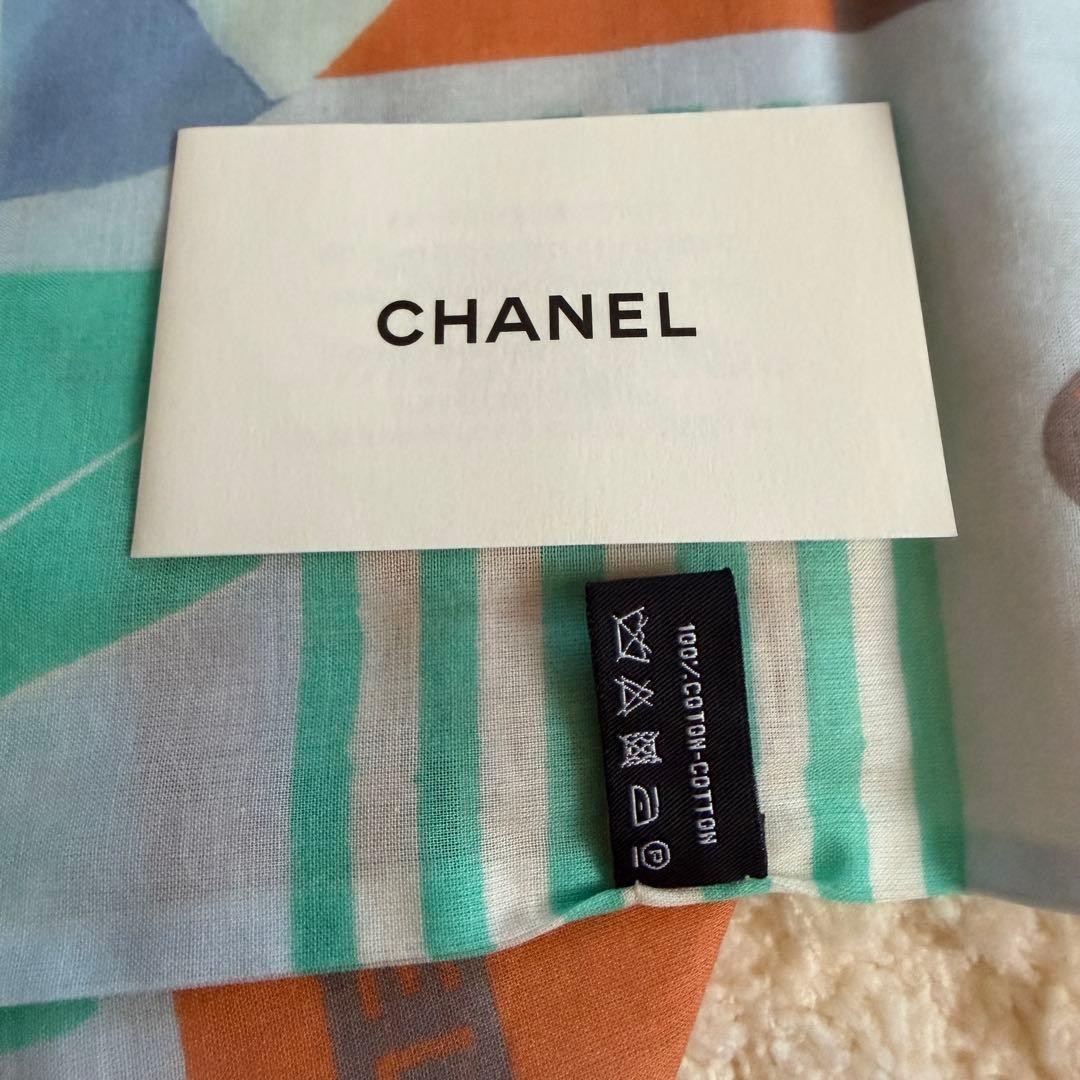 Auth Chanel Scarf Large Rectangular CC Logo - W18… - image 7