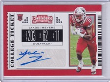 Jakobi Meyers 2019 Panini Contenders Draft Picks College Ticket Rc Auto