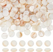300Pcs Natural Shell Mosaic Tiles for Crafts, Round 3mm Home Decor