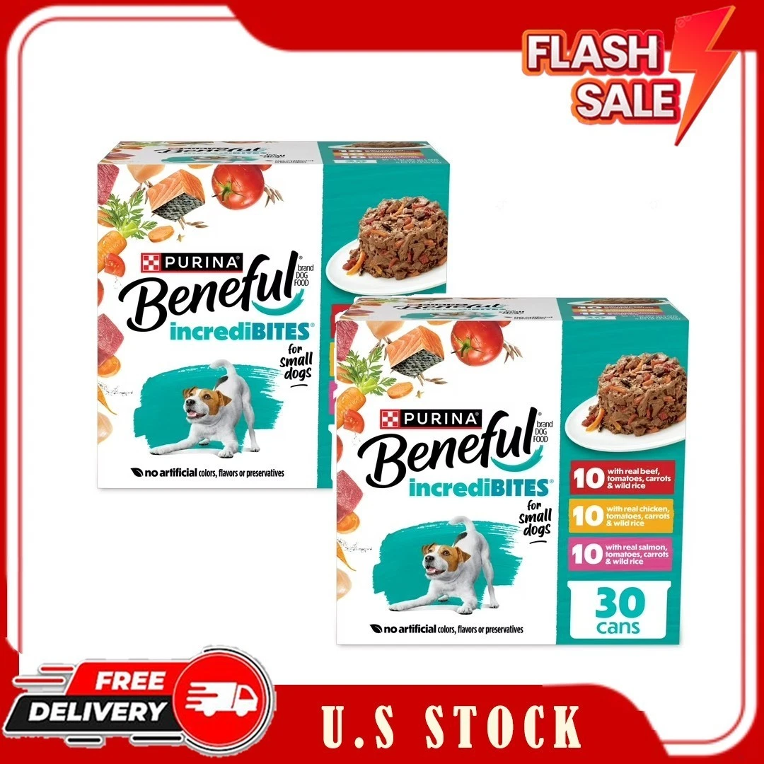 2 Pack Purina Beneful IncrediBites Small Breed Wet Dog Food Variety Pack