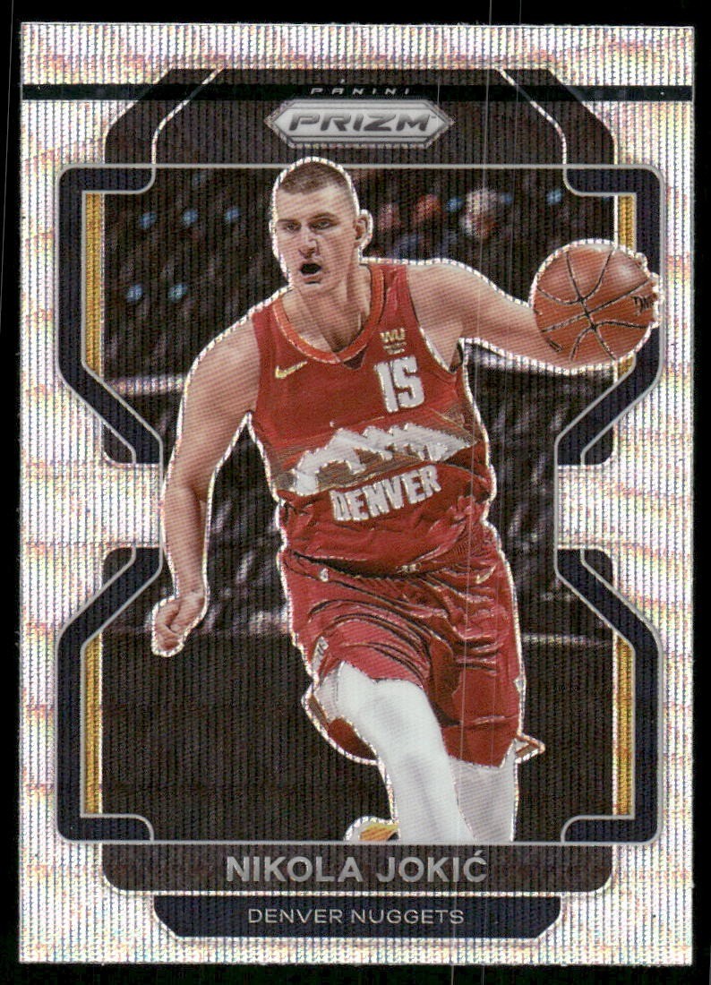 2021-22 Panini Prizm #32 Nikola Jokic Silver Wave
