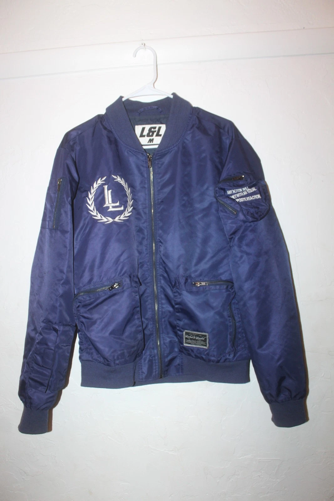 Locked & Loaded L&L Zipper Jacket Windbreaker Sz M