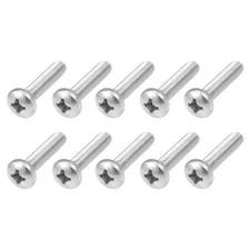 Machine Screws (M8x35mm) 10Pcs, Phillips Cross Pan Bolts 304 Stainless Steel