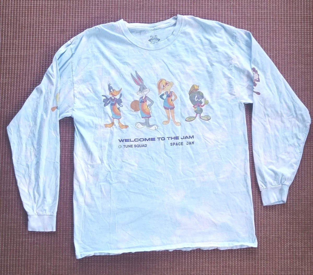 Space Jam A New Legacy Tie Dye Long Sleeve Shirt Large Taz Bugs Daffy Marvin Looney Tunes  