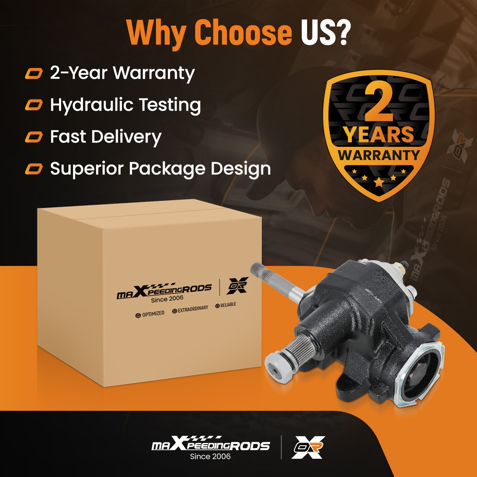 Manual Steering Gear Box w/ 3/4-30 Input Spline For GM Chevy GMC Buick 66-91 new