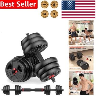 Dynamic Adjustable Dumbbells Sturdy Home Gym Workout Free Weights Barbell System