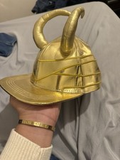Marvel Universe Live LOKI Adjustable Gold Baseball Cap Hat with Gold Horns Rare