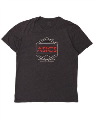 Asics Herren Grafik T-Shirt Oberteil XL Grau Baumwolle DM03