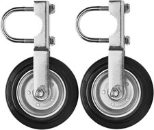 2 Pack Gate Wheel Supporting Swing Gate with 1-5/8" Thru 2-1/8" Gate Frames, Gat