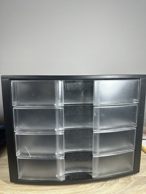 HAN Schubladenbox schwarz / transparent, Schreibtischorganizer für Unterlagen A4