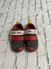 PLAE Kids TY Eco Red / Steel Sneaker ShoesSize US 8/EURO 24