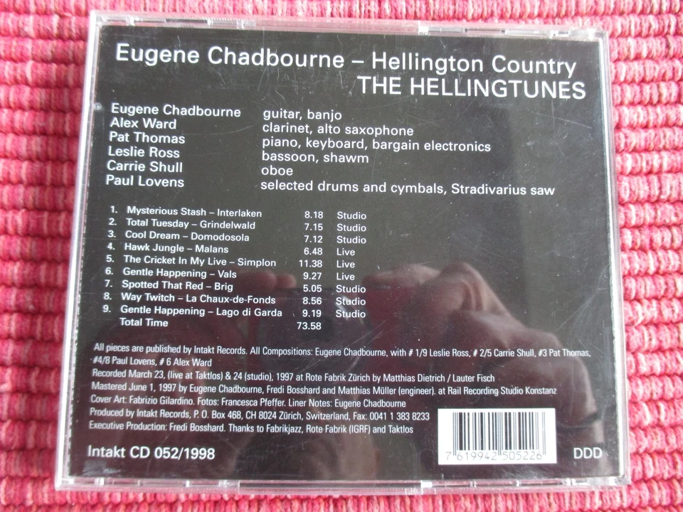 EUGENE CHADBOURNE - The Hellingtunes - CD Switzerland 1997 - Bild 2 von 3