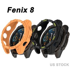 For Garmin Fenix 8 Silicone Watch Case 43/47/51MM Protector Bumper