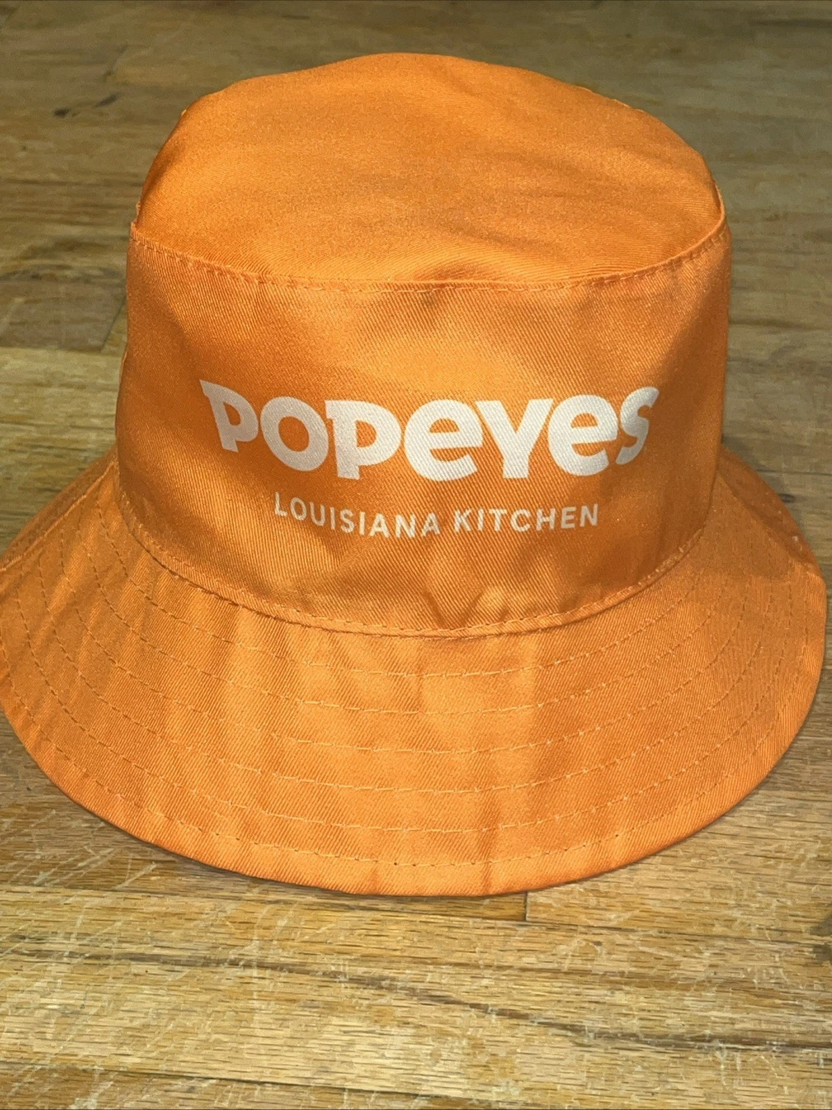 Popeyes Fried Chicken Reversible Bucket Hat Orange / White NEW! Limited Edition