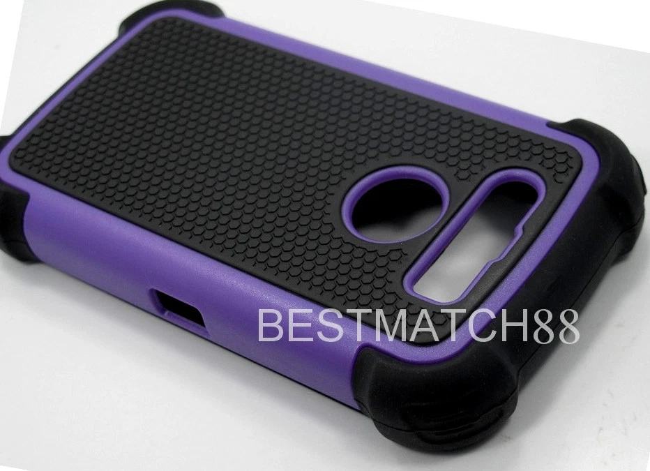 para BlackBerry Torch 9850 / 9860 púrpura triple capas duro y suave estuche ladrón Foto 2 de 4