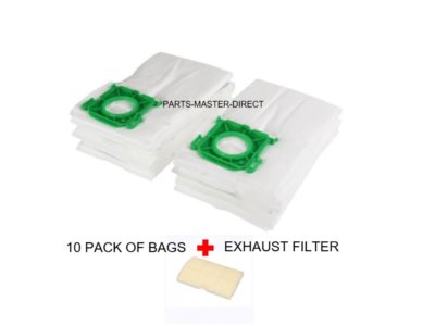 4 Sacs Aspirateur Compatibles SEBO X/C/370 X1 X4 EXTRA PET - Modèle 5093ER - Neufs