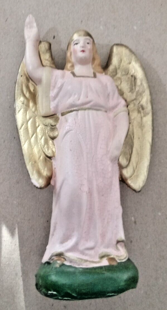 Vintage Wooden Angel Germany 6 In