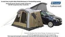 Outwell Lakecrest - Alloy Poled Driveaway Awning - VW Transporters