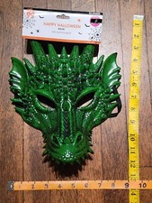 Spiky Green Dragon Face Cosplay Masquerade Costume 3D Adult Mask