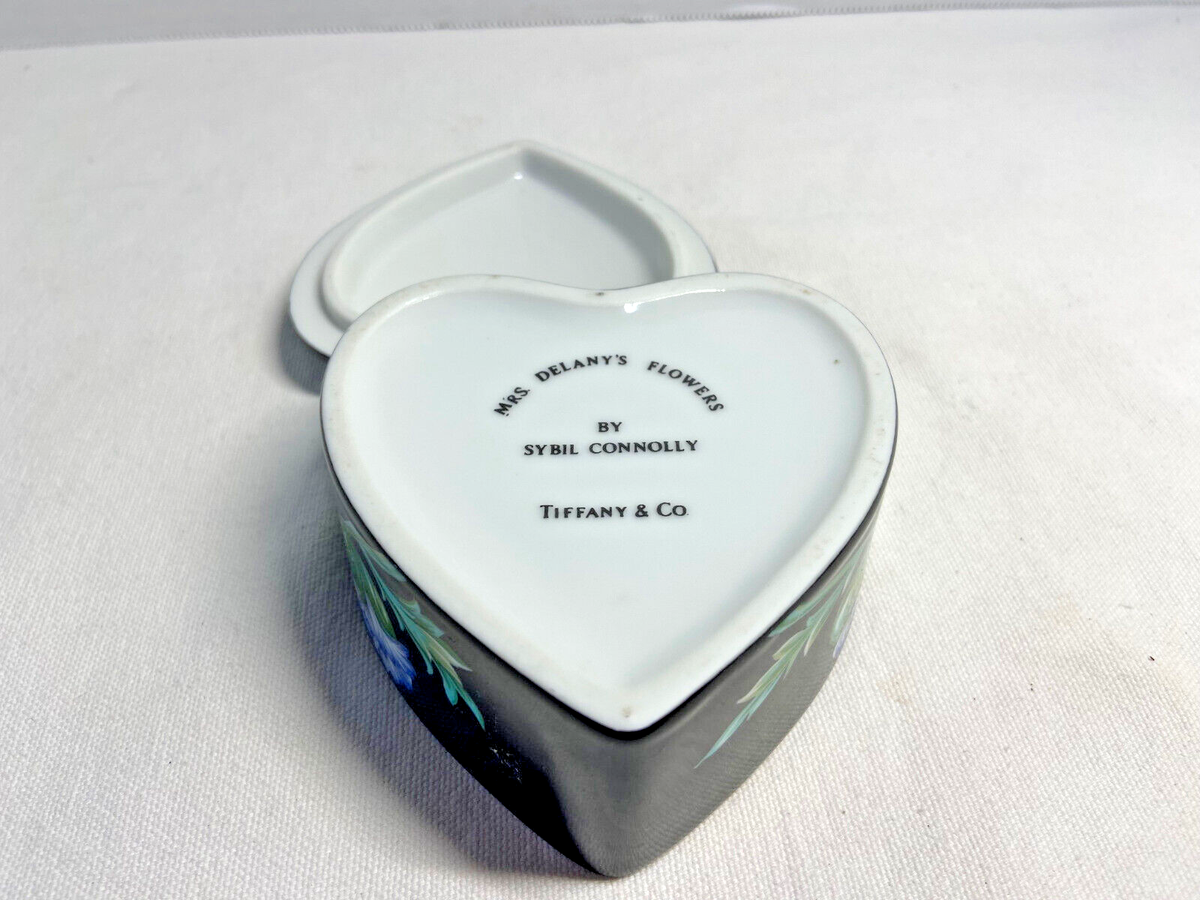 Tiffany & Co. Mrs Delany's Flowers Heart Shaped Jewelry Trinket