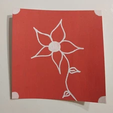 6x6 Inch Acrylic Painting Impressionism  Original Art Title Winter Flower A1