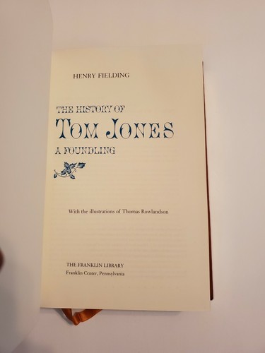 1980 Franklin Library Tom Jones by Henry Fielding Quarter 1/4 Leather - Imagen 4 de 4