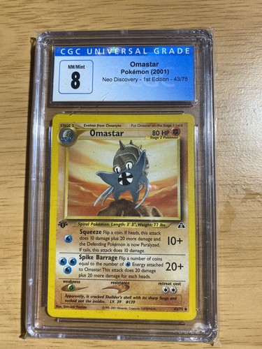 Omastar (1st Edition) graded CGC 8 for sale on eBay