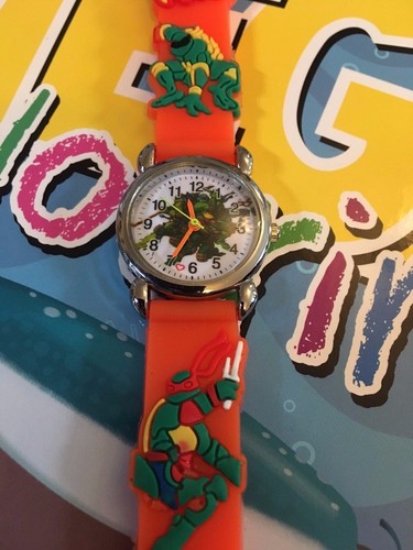 Kids Boys Girls Ninja Turtles Wristwatch Silicone Strap Wrist Watch Slim 3mm UK - Picture 9 of 26