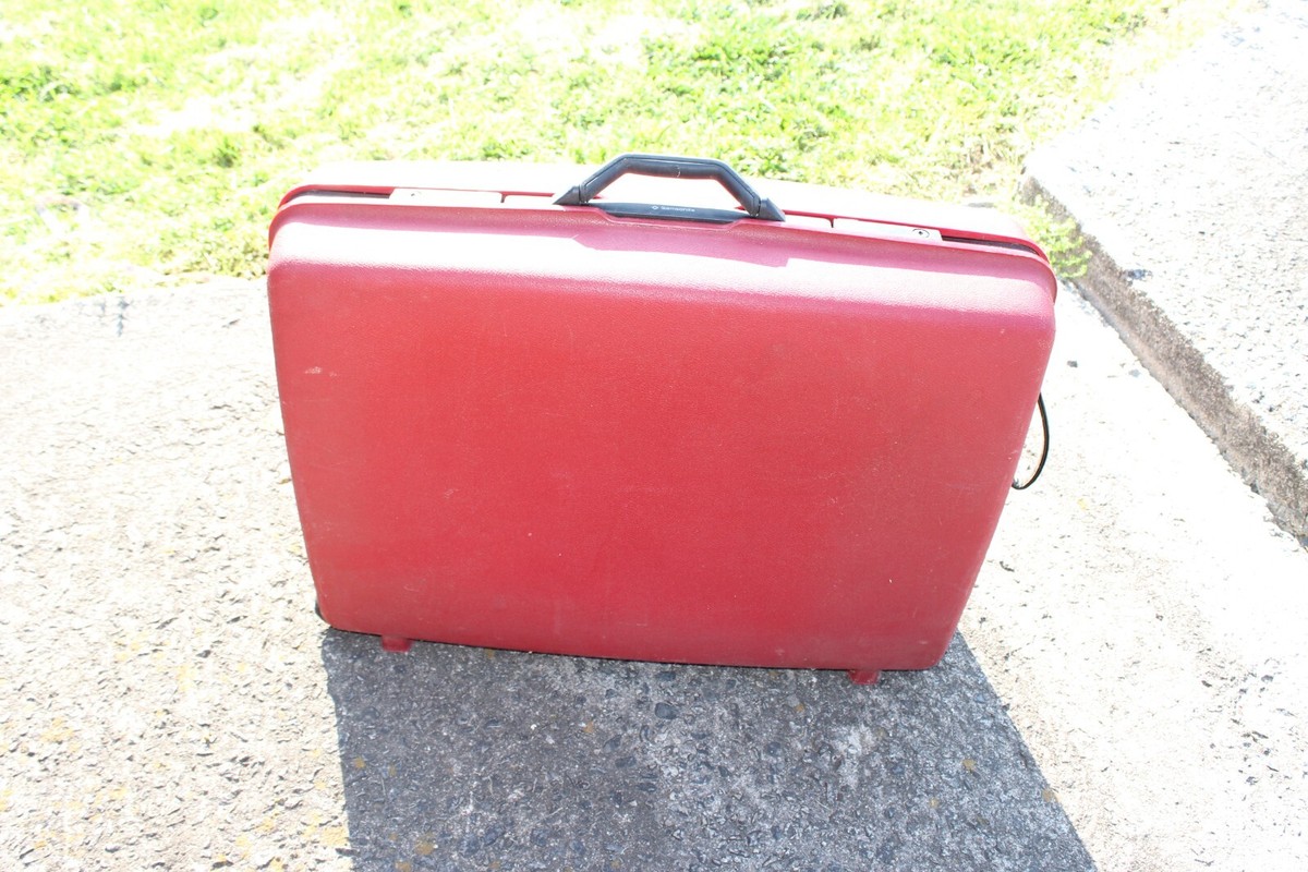 Vintage Samsonite Hard Shell Suitcase Apple Red 9x20x29