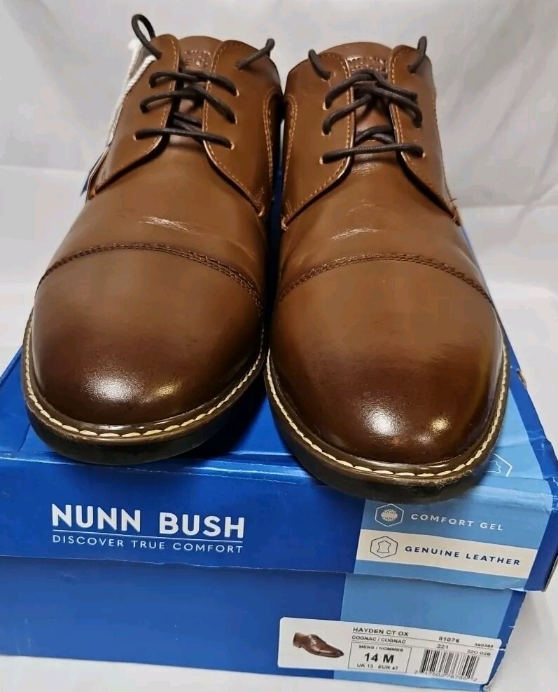 Nunn Bush Hayden Ct Oxford Brown Cognac Dress Shoe Mens Shoes Size 9.5 Nunn Bush Men main image 4