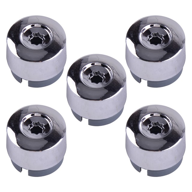 5x Chrome Wheel Lug Bolt Caps Cover Fit For VW Touareg 20032016
