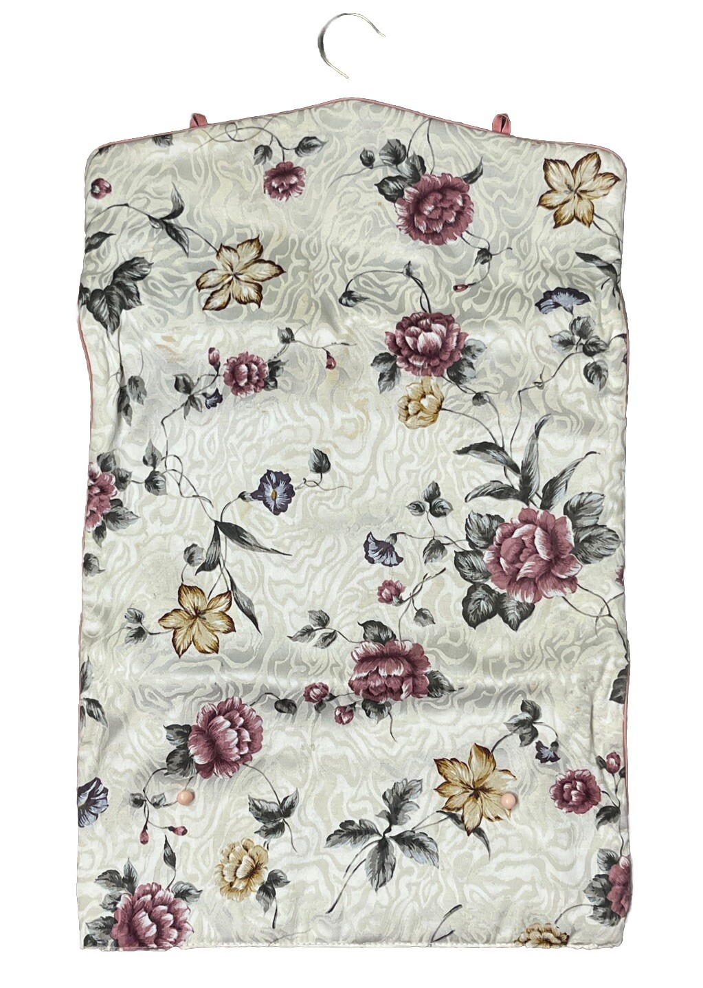 Vintage Lingerie Bag Hanging Tri Folding Travel Jewelry Cosmetic Organizer 25x15