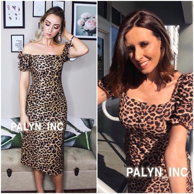 zara animal print midi dress