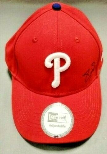 Carlos Ruiz Philadelphia Phillies Autographed Signed adjustable Cap Hat New Era - Afbeelding 1 van 5