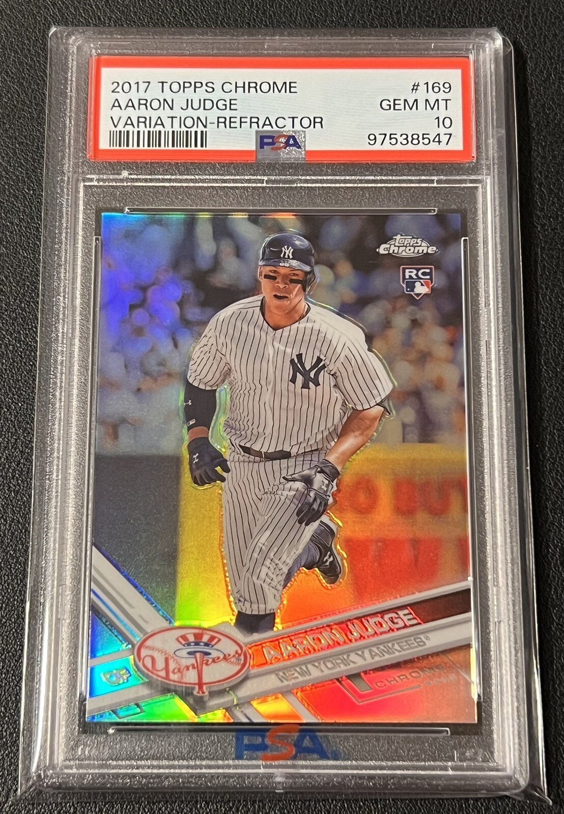 2017 Topps Chrome Aaron Judge Image Variation SP Refractor Rookie 