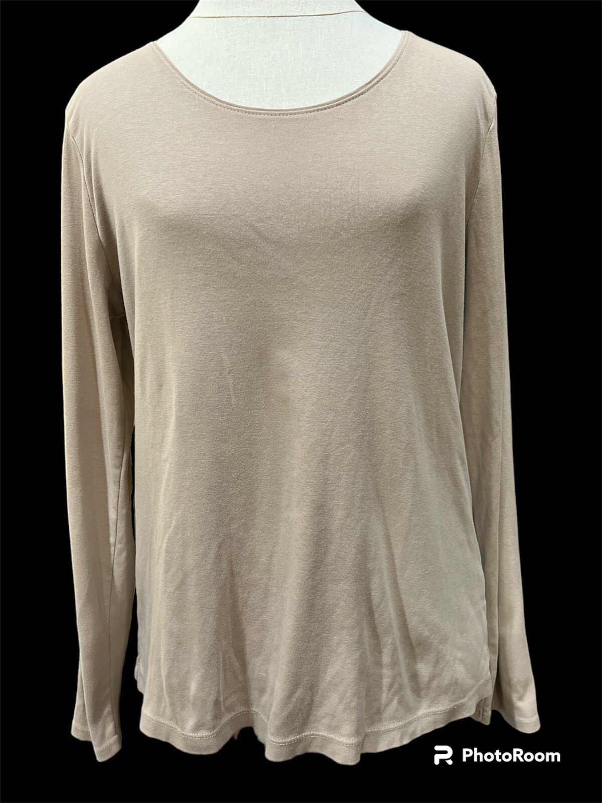 J. Jill Perfect Pima long sleeve tee shirtTanL SleeveSz L eBay