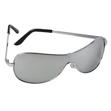 Sleek Mirror Wrap Around Aviator Sunglasses w/ 400 UV