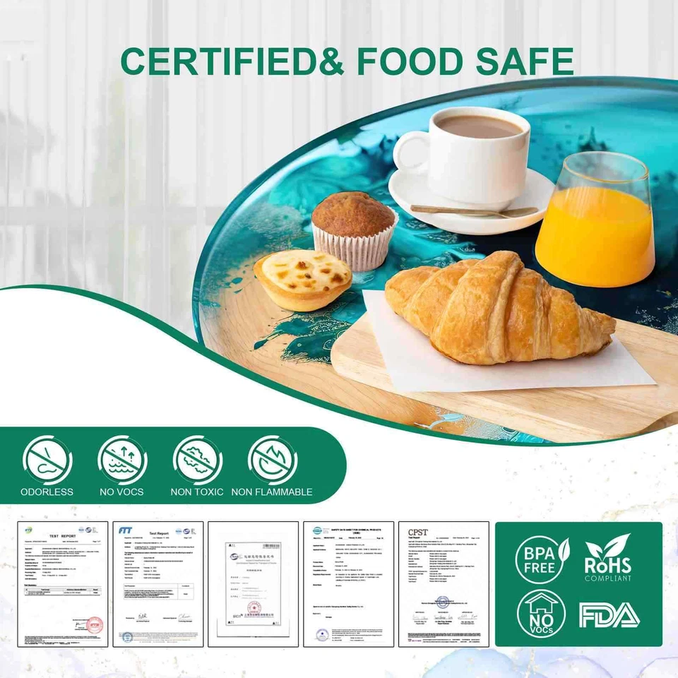 Crystal Clear Epoxy Resin 500ml 1L 2L 4L 2 Gallons Kit Food Safe 1:1 Fast Cure - Image 2 of 4