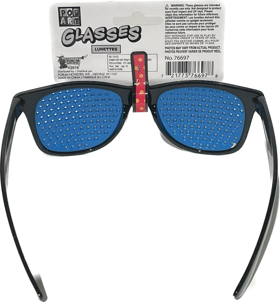 GAFAS DE SOL POW BAM PANTALLAS Cómics Dibujos Animados Palabras Payaso Batman Ojo Arte Pop Negras Foto 4 de 4