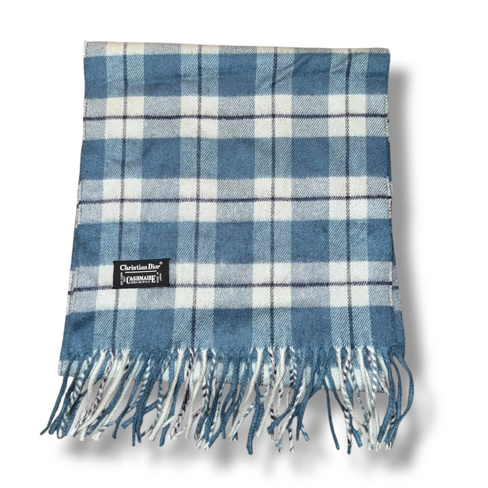 Christian Dior Cashmaire écharpe plaid 100% acrylique Japon