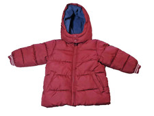 Gap Baby Boys Puffer Jacket 12-18 Months Hood Fleece LINED Toddler Zip Front
