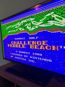 Bandai Golf Challenge Pebble Beach (Nes, Nintendo) Tested and Working!