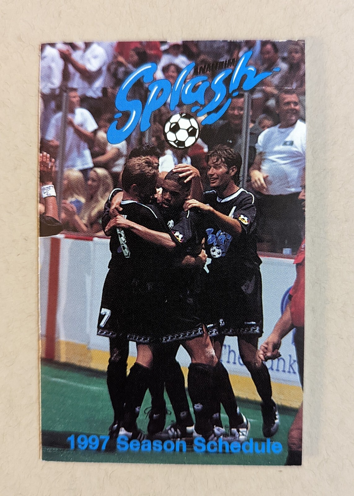 1997 Anaheim Splash Indoor Soccer Pocket Schedule CISL eBay