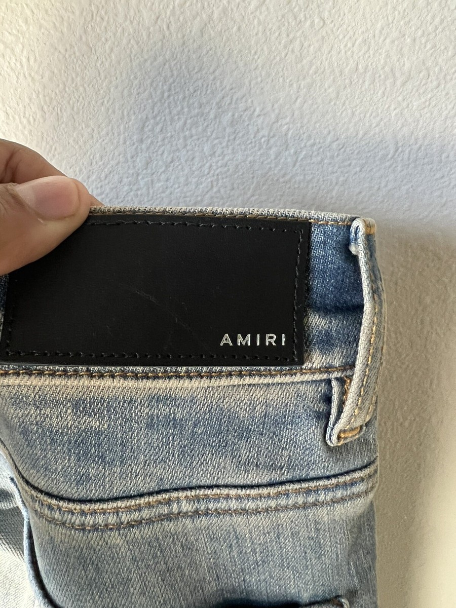 Amiri Painter Crystal Distressed Skinny Jeans | eBay