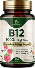 Vitamin B 12 Complex Supplement 1,000 mcg - Fast Dissolve Chewable for Energy