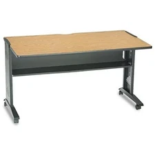 Safco Reversible Top Computer Desk - Rectangle - 28" X 53.50" X 30" - Steel -