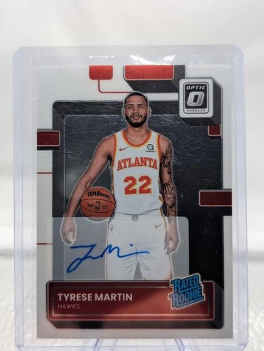 2022-23 Panini Donruss Optic TYRESE MARTIN SILVER AUTO RATED ROOKIE RC SP Hawks